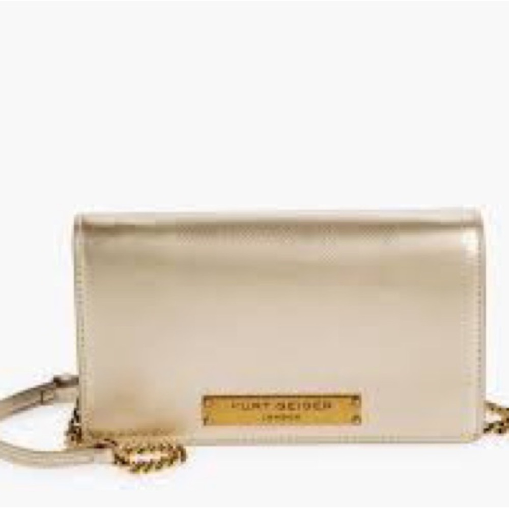 Kurt Geiger London Mini Richmond Crossbody Bag Gold NWT
